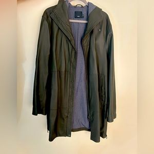 Dark Green Sheepskin Trench by Vince